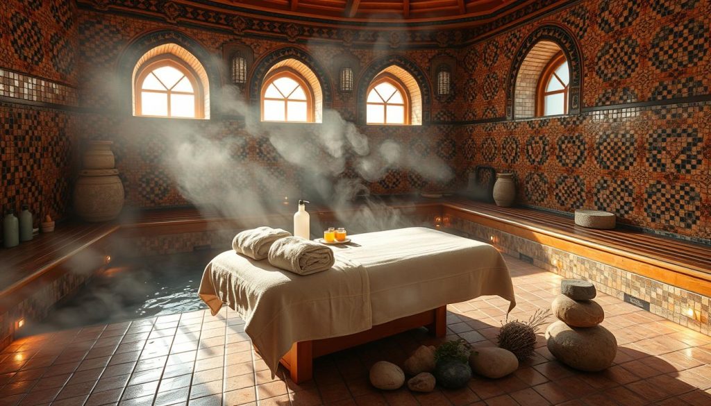Turkish bath massage for muscle pain relief