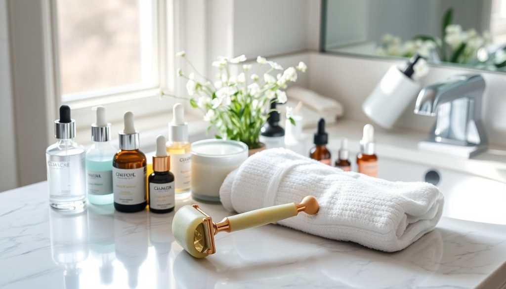 skincare routine massage