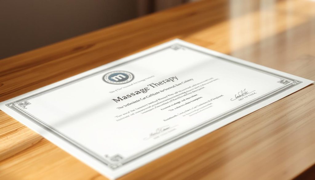 Massage therapist certification