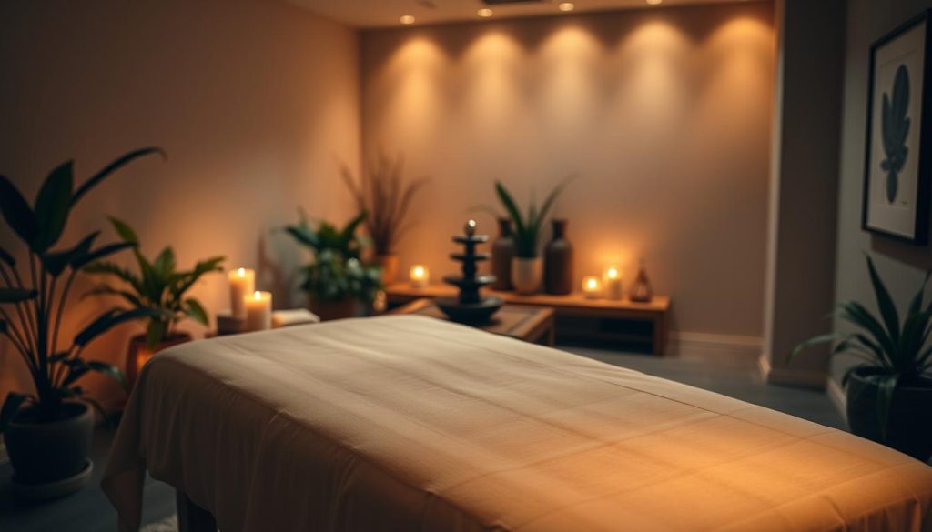 Professional massage therapy in a serene environment