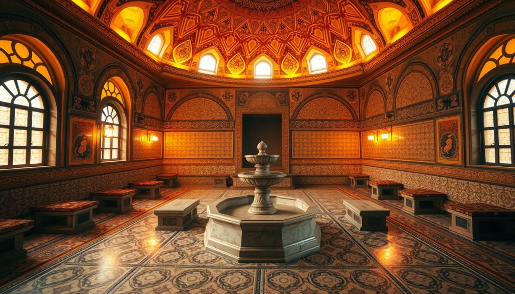 Traditional Turkish hammam setting
