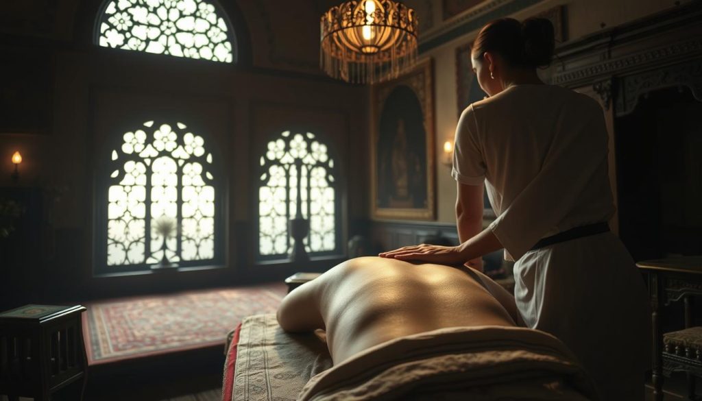 Traditional back massage in Istanbul
