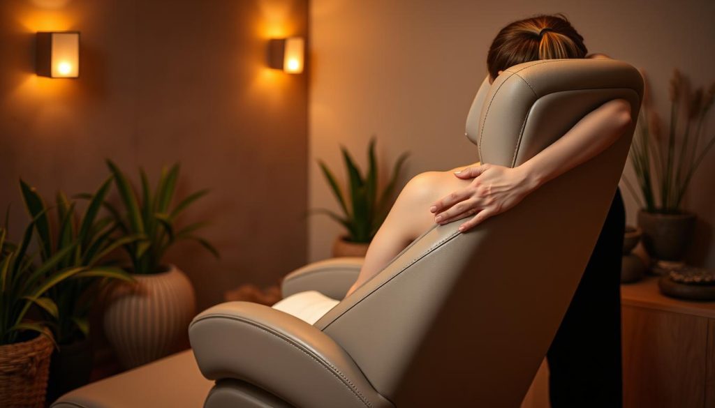 chair and lymphatic drainage massage