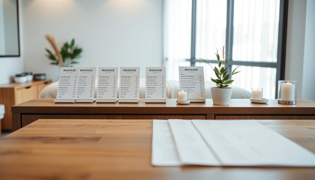 massage pricing
