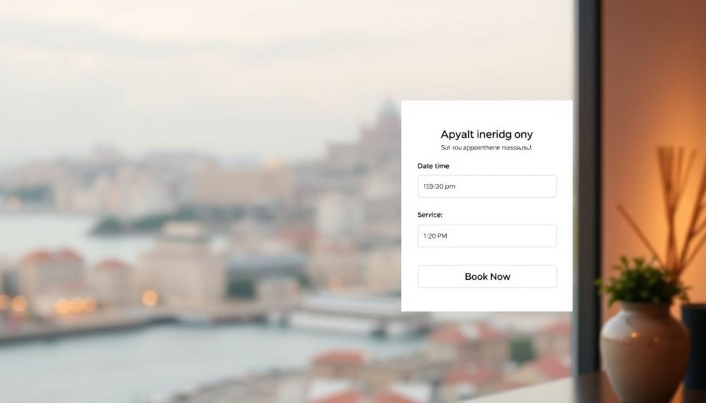 Booking interface