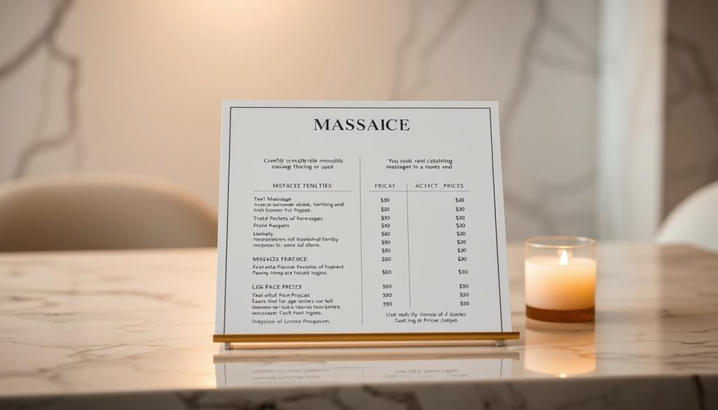 Massage pricing guide