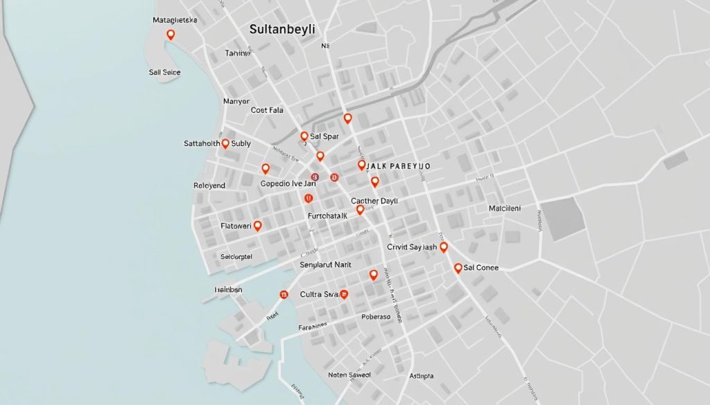 Sultanbeyli massage locations map