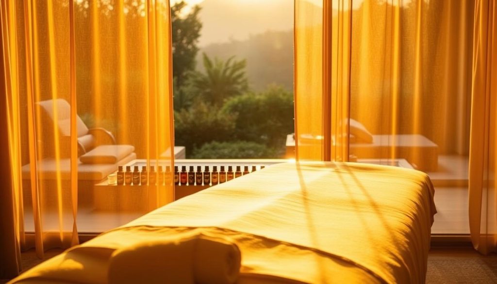 A serene Beylikdüzü Hilton massage session, bathed in warm, golden light filtering through sheer curtains. A plush massage table, adorned with crisp white linens, stands in the foreground, awaiting a tranquil encounter. The middle ground features an array of essential oil bottles, their labels obscured, hinting at the restorative aromatherapy experience to come. In the background, a calming landscape of lush greenery and soothing water features creates a sense of peaceful escape. The atmosphere exudes a harmonious blend of luxury and relaxation, inviting the viewer to immerse themselves in the restorative Beylikdüzü Hilton massage journey. A serene Beylikdüzü Hilton massage session, bathed in warm, golden light filtering through sheer curtains. A plush massage table, adorned with crisp white linens, stands in the foreground, awaiting a tranquil encounter. The middle ground features an array of essential oil bottles, their labels obscured, hinting at the restorative aromatherapy experience to come. In the background, a calming landscape of lush greenery and soothing water features creates a sense of peaceful escape. The atmosphere exudes a harmonious blend of luxury and relaxation, inviting the viewer to immerse themselves in the restorative Beylikdüzü Hilton massage journey.