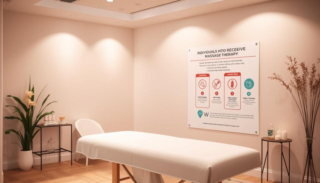 Who should not receive massage?