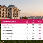 hotel massage prices Istanbul
